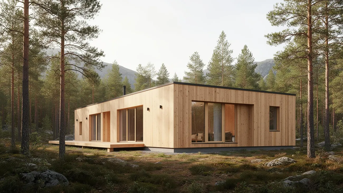 Moderne økohus i norsk natur